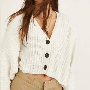 Urban Outfitters Ashlyn Oversized Batwing Cropped Cardigan Sweater